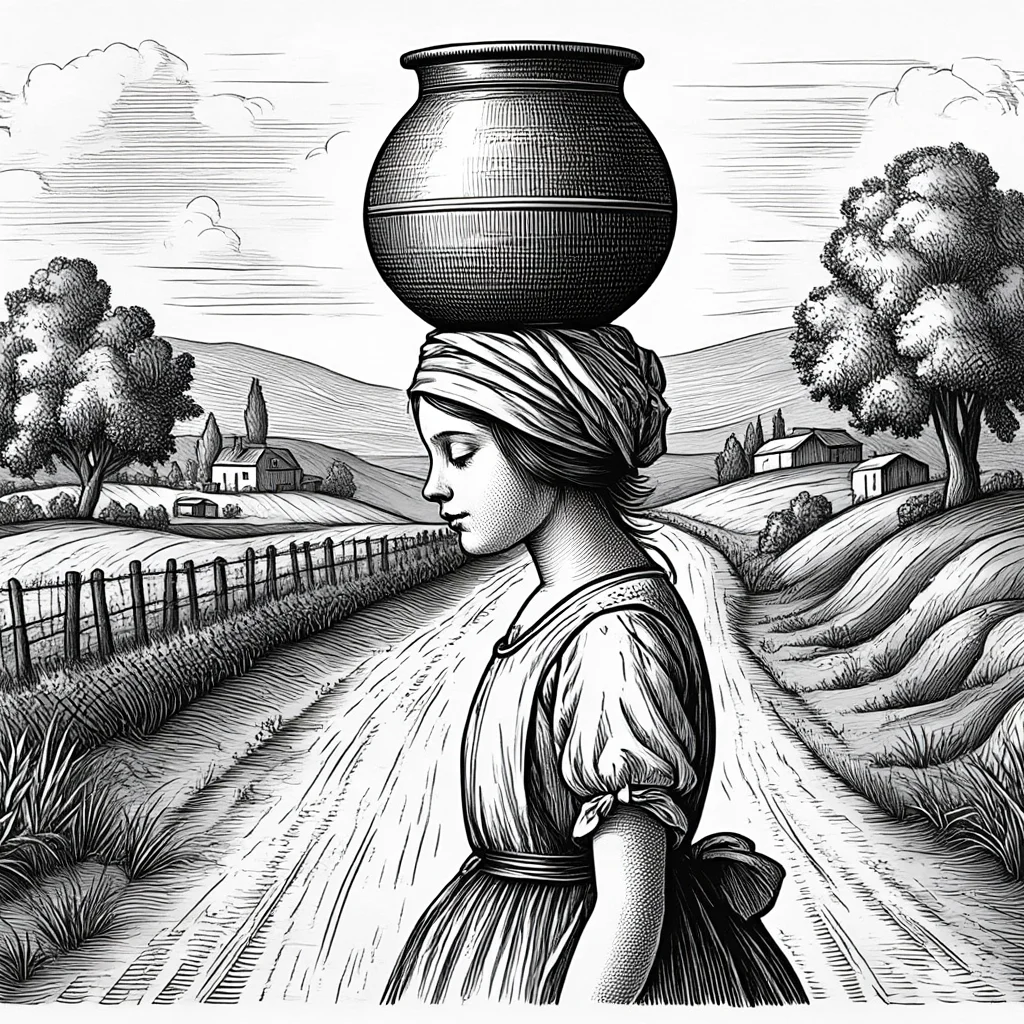 Illustration de La Laitière et le Pot au lait
